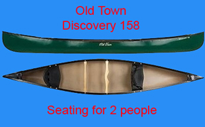 We offer an Old Town Discovery 158 for Canoe Rentals on Tilghman Island