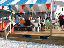 Our covered deck has hosted events such as Crab Feasts, Pig Pickins, Fish Frys, Karaoke and dancing.