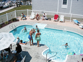 Tilghman Island Marina's owners private pool area