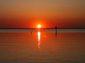 Tilghman Island Marina's slips include nightly sunsets